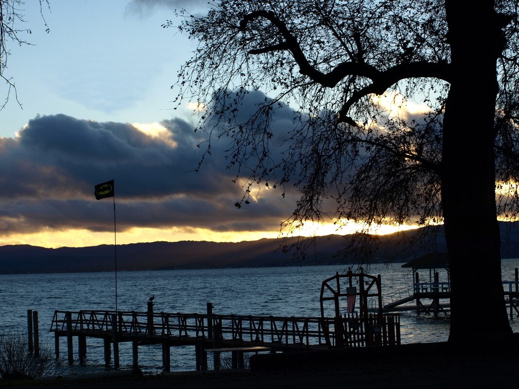Clear Lake at sunset, Lake County California
